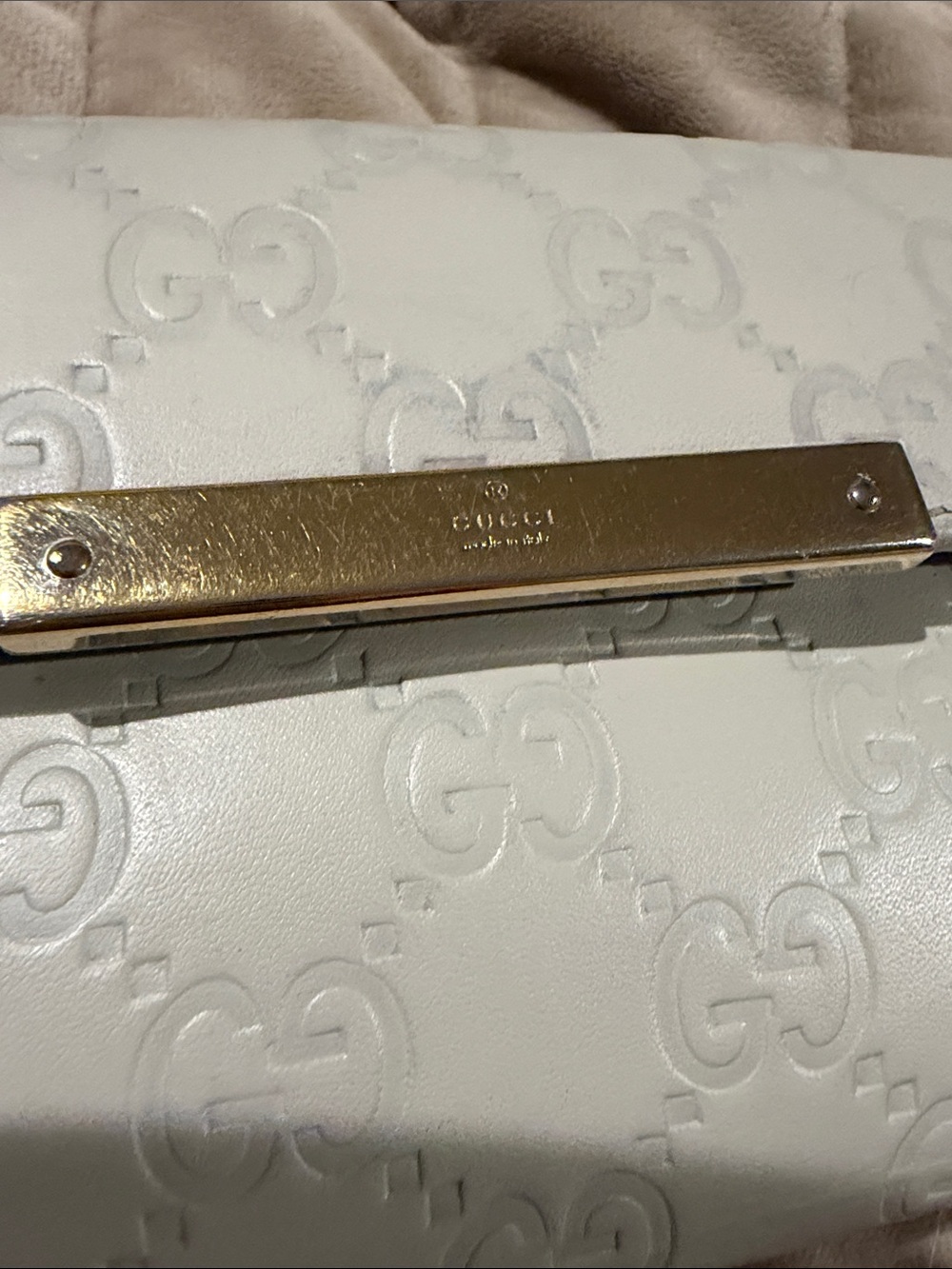 Gucci Cream Leather Wallet GG - Picture 8 of 8